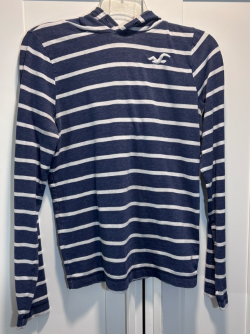 Vintage Hollister Long-Sleeve Hoodie T-shirt Hooded Cotton Blend Men's Size L